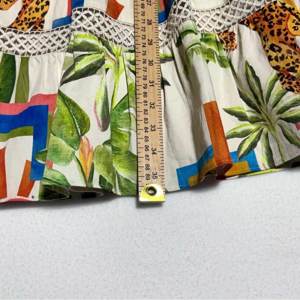 NWT Alden Adair Mini Hope Dress in Sahara Jungle Print Cap Ruffle Sleeves szM - Picture 14 of 16